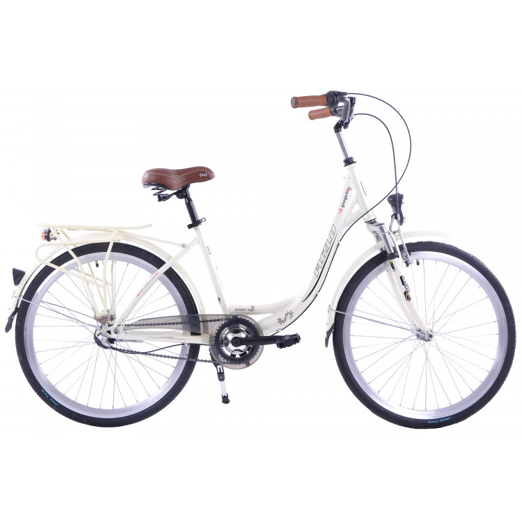 Mestský bicykel 26 Fuzlu Georgia 3S Krémový